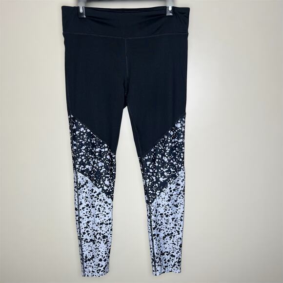 Fabletics Powerhold Brogan Leggings Large Womens Splatter Workout Athletic Gym - Picture 2 of 8